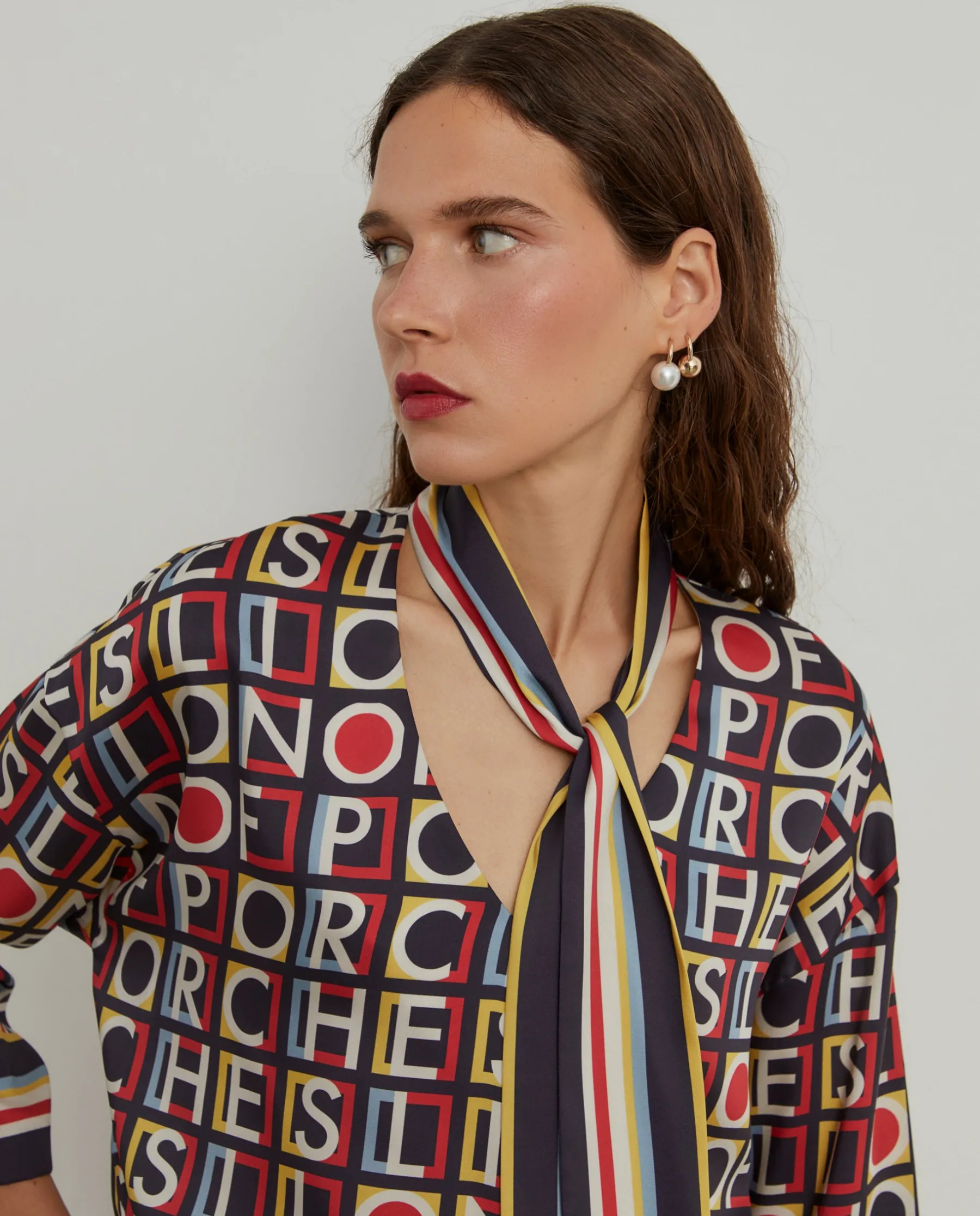MULHER LION OF PORCHES Blusas^Blusa com estampado e laçada