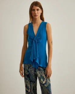 MULHER LION OF PORCHES Blusas^Blusa fluida sem mangas