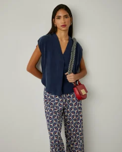MULHER LION OF PORCHES Blusas^Blusa sem mangas em cupro