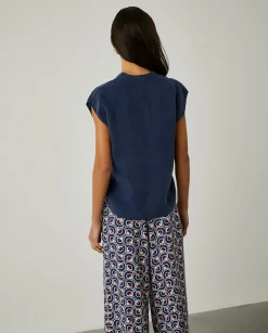MULHER LION OF PORCHES Blusas^Blusa sem mangas em cupro
