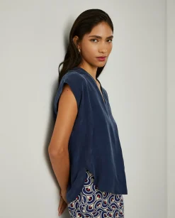 MULHER LION OF PORCHES Blusas^Blusa sem mangas em cupro