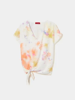 MULHER LION OF PORCHES Blusas^Blusa tie-dye com decote em V