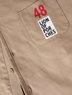 LION OF PORCHES Blusões^Blusão de algodão com pormenor de riscas e bolso no peito