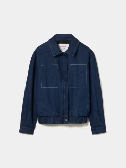 MULHER LION OF PORCHES Blusões^Bomber denim x Paatiff