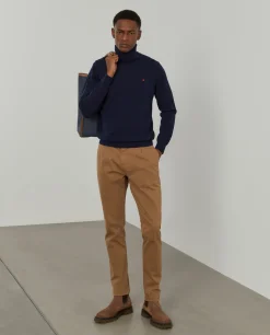 LION OF PORCHES Calças^Calças chino regular fit com pregas