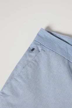 LION OF PORCHES Calças^Calças chino slim fit padrão de riscas