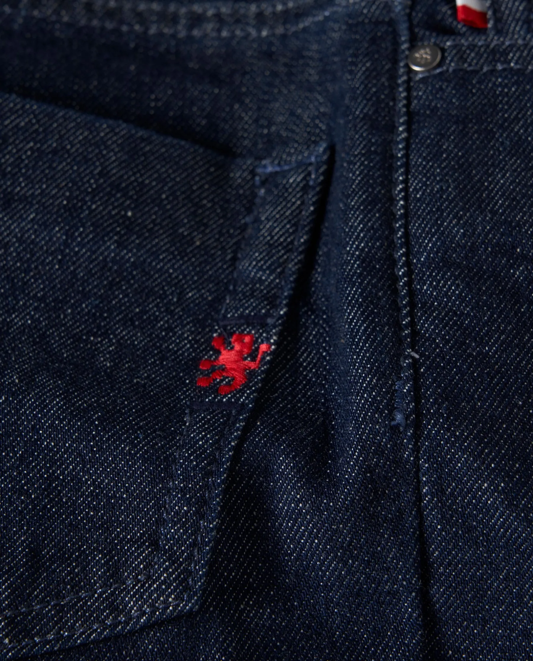 LION OF PORCHES Calças^Calças denim lavagem escura