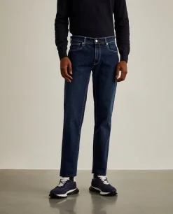 LION OF PORCHES Calças^Calças denim regular fit lavagem escura
