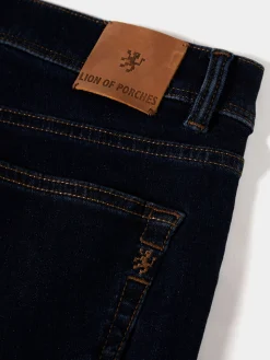 LION OF PORCHES Calças^Calças denim regular fit lavagem escura
