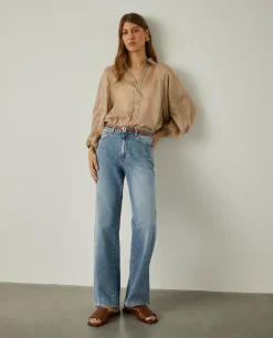MULHER LION OF PORCHES Calças^Calças denim relaxed fit