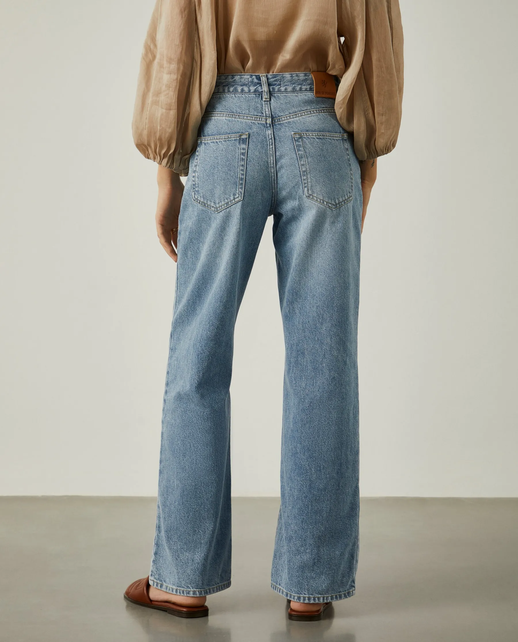 MULHER LION OF PORCHES Calças^Calças denim relaxed fit