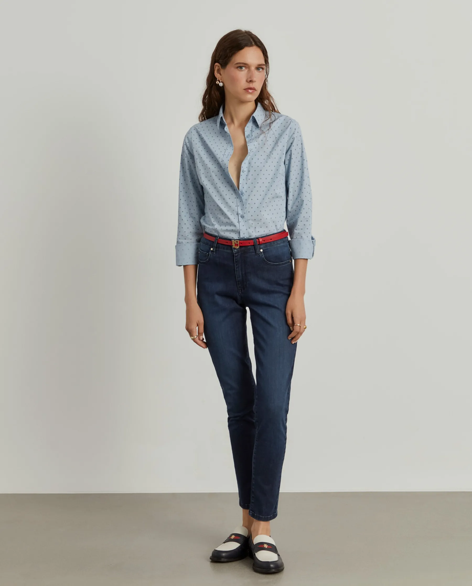MULHER LION OF PORCHES Calças^Calças denim skinny