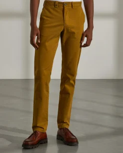LION OF PORCHES Calças^Calças para homem chino slim fit em algodão stretch
