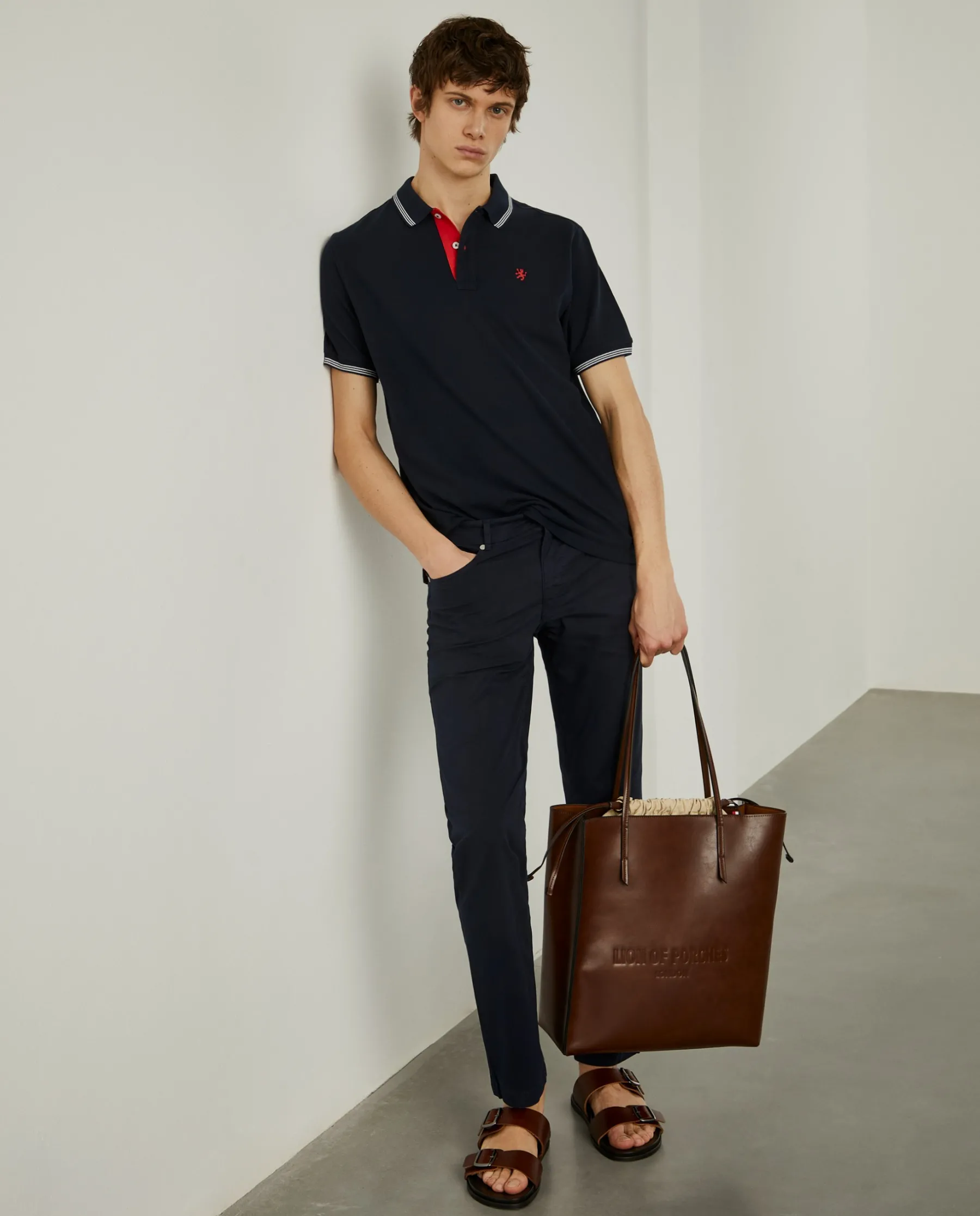 LION OF PORCHES Calças^Calças regular fit com cinco bolsos
