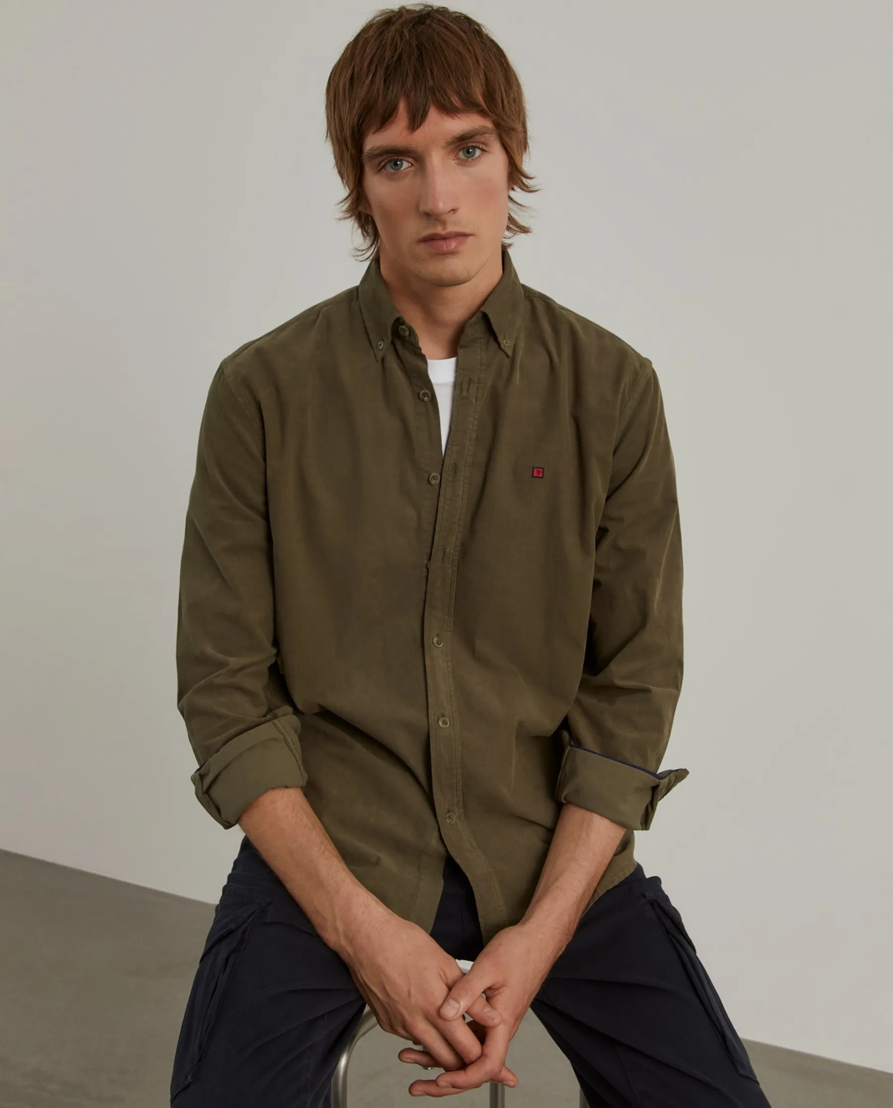 LION OF PORCHES Regular Fit^Camisa bombazine regular fit