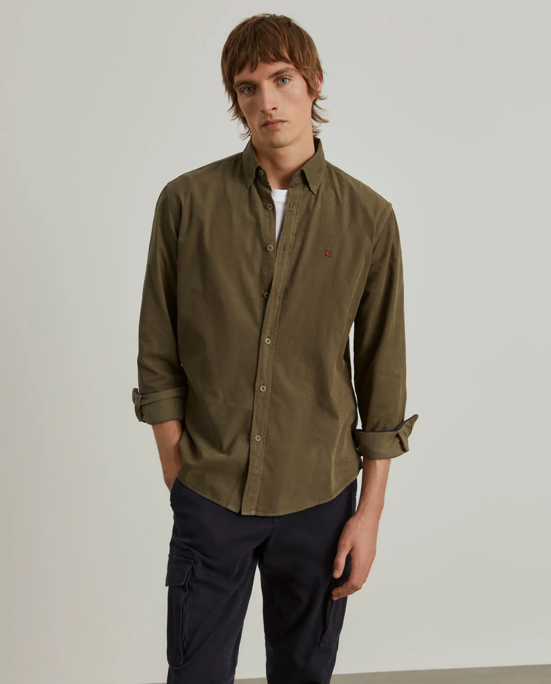 LION OF PORCHES Regular Fit^Camisa bombazine regular fit