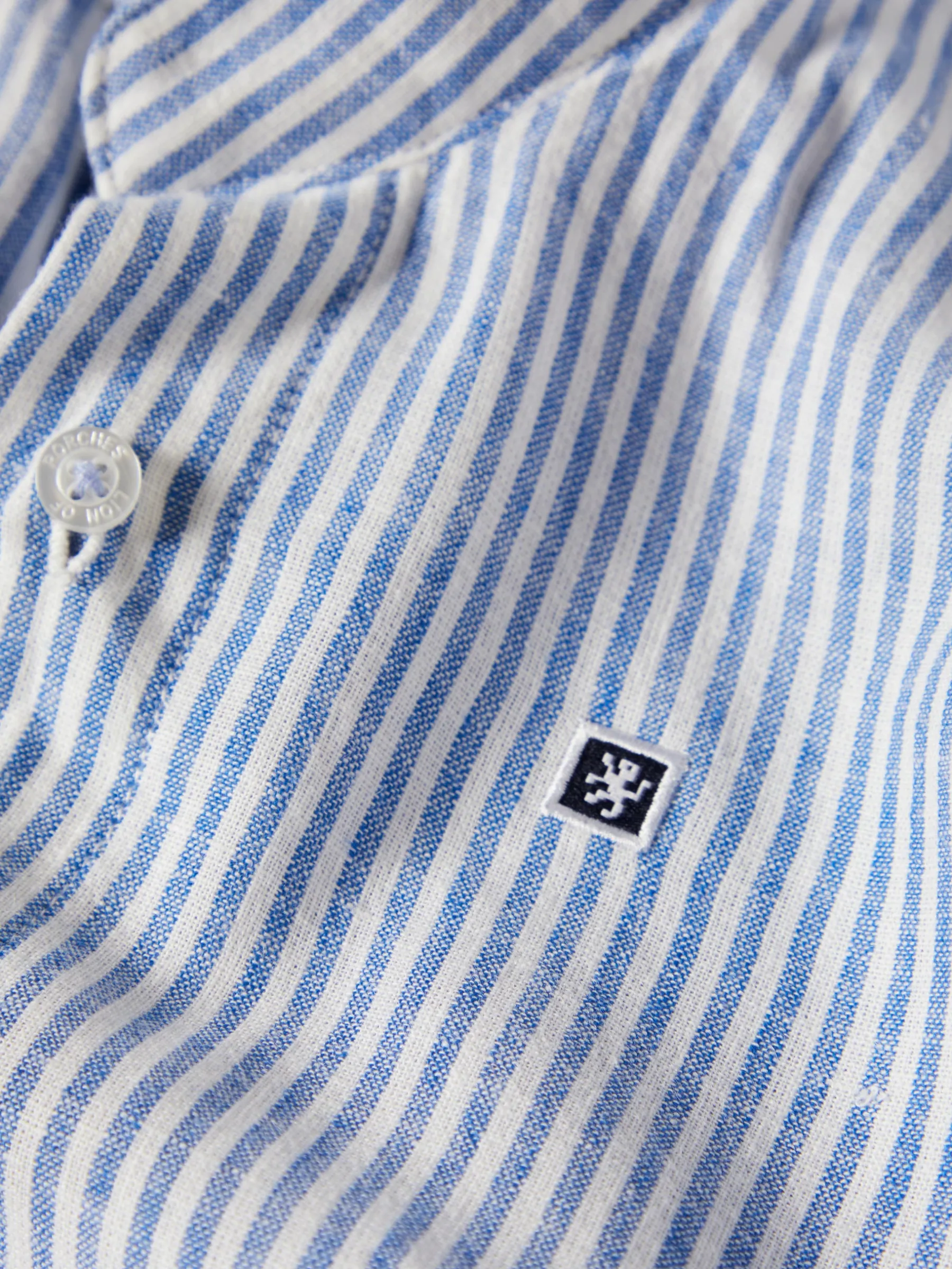 LION OF PORCHES Camisas^Camisa de riscas com gola mandarim