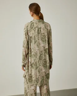MULHER LION OF PORCHES Camisas^Camisa longa oversize com padrão abstrato
