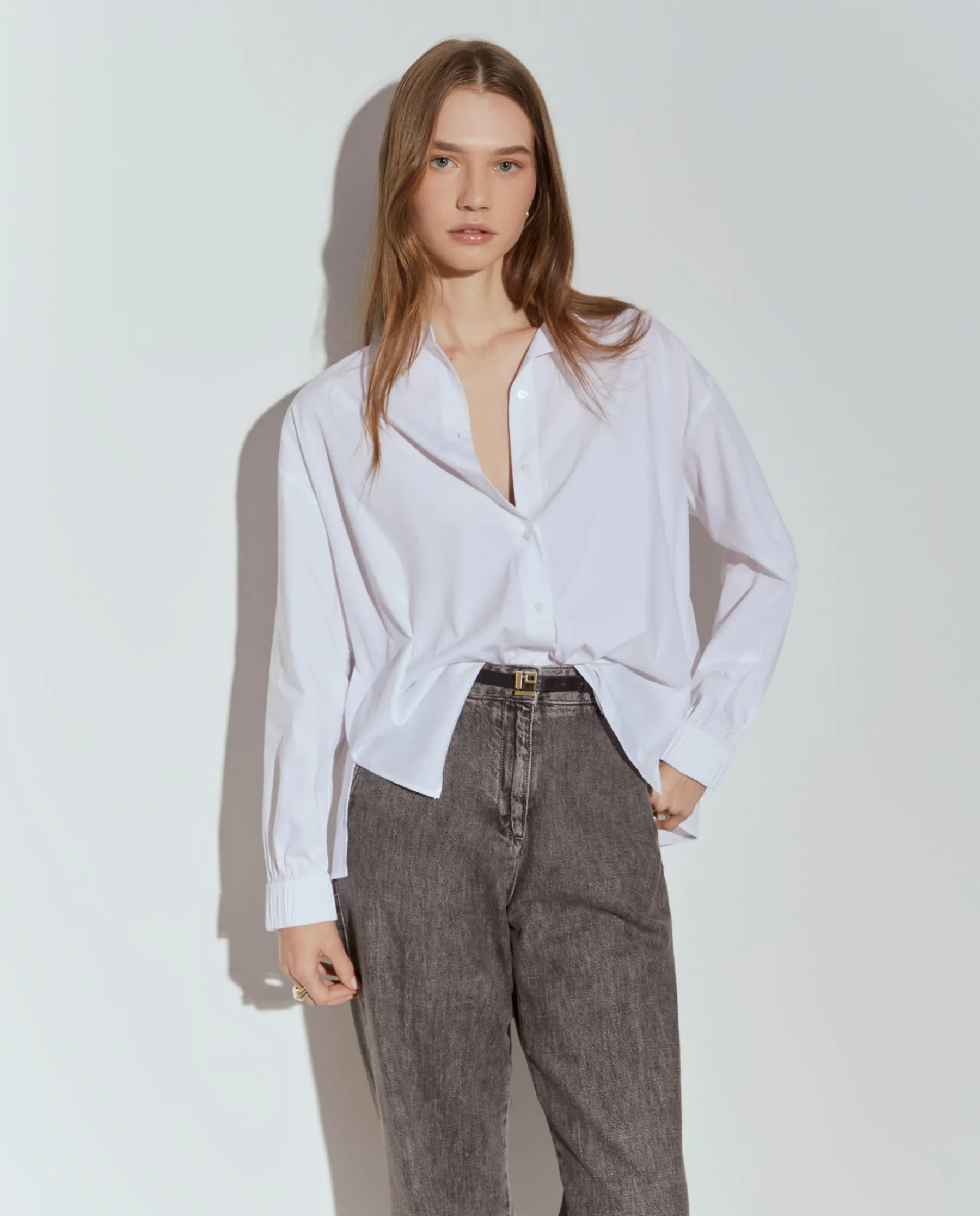 MULHER LION OF PORCHES Camisas^Camisa oversize em popeline