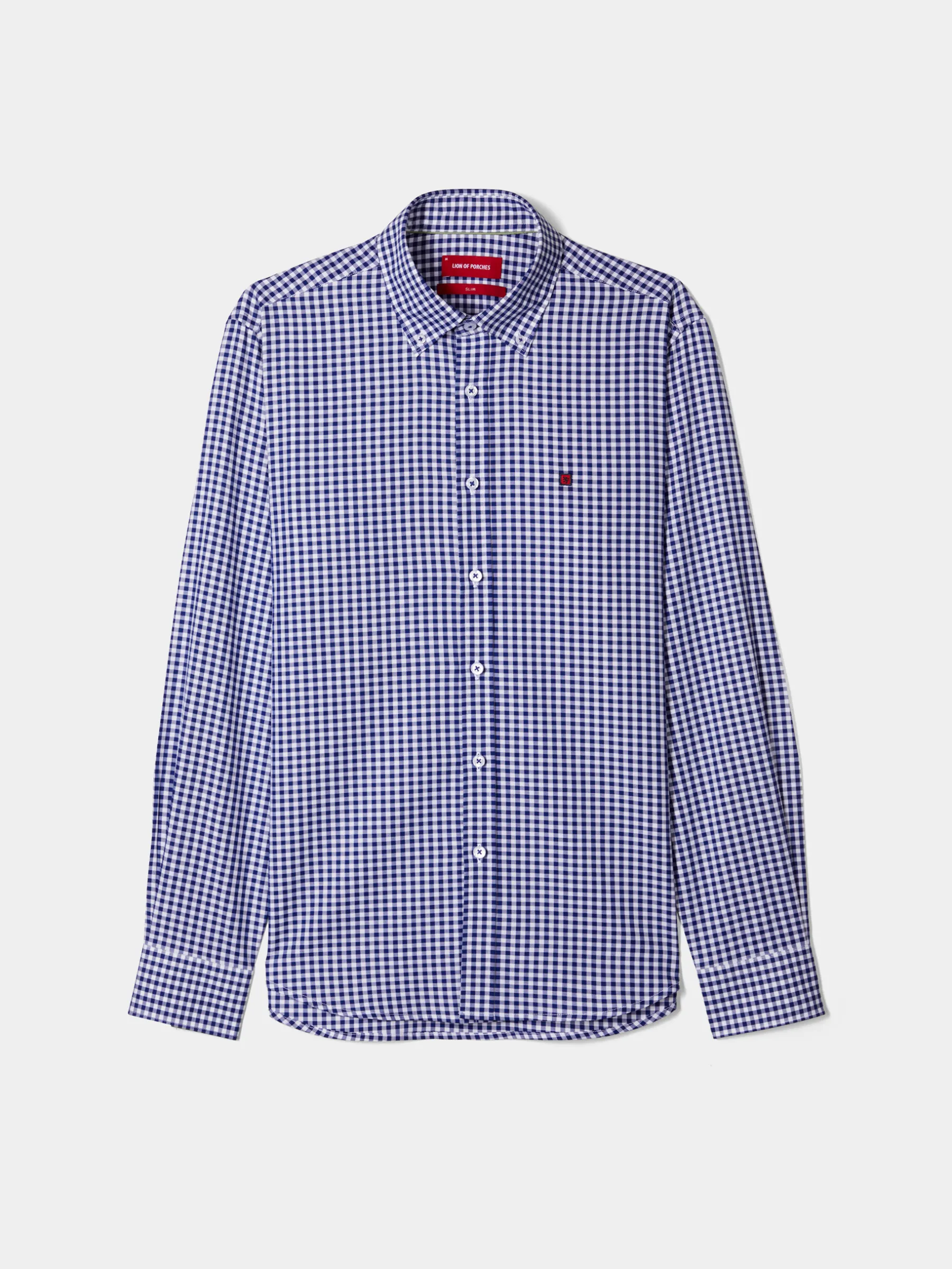 LION OF PORCHES Slim Fit^Camisa oxford aos quadrados slim fit