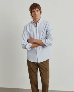 LION OF PORCHES Regular Fit^Camisa oxford regular fit com padrão de riscas