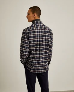 LION OF PORCHES Regular Fit^Camisa regular fit com padrão de xadrez