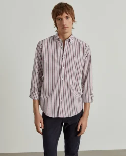 LION OF PORCHES Regular Fit^Camisa regular fit com padrão de riscas