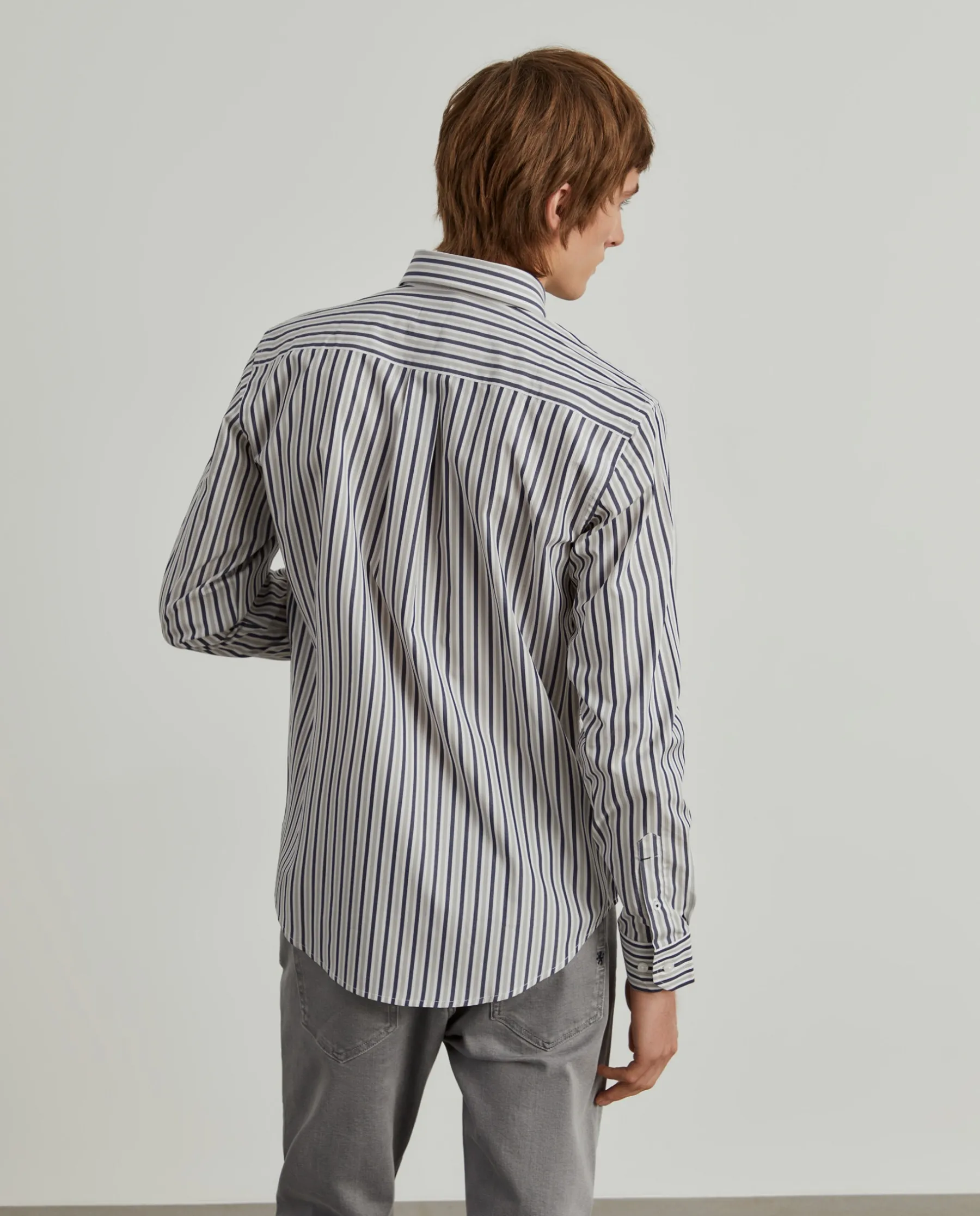 LION OF PORCHES Regular Fit^Camisa regular fit com padrão de riscas
