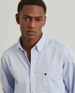 LION OF PORCHES Regular Fit^Camisa regular fit de algodão em cor lisa