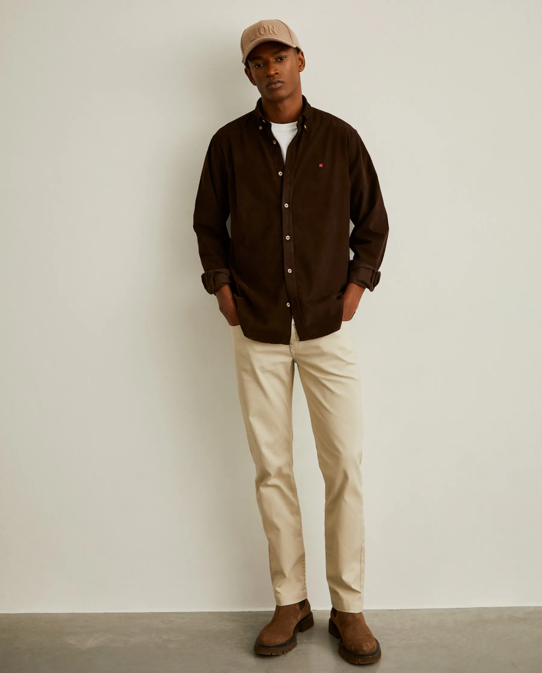 LION OF PORCHES Regular Fit^Camisa regular fit de bombazine