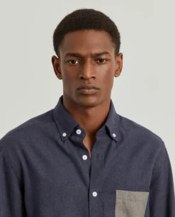 LION OF PORCHES Slim Fit^Camisa slim fit com bolso em contraste