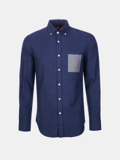 LION OF PORCHES Slim Fit^Camisa slim fit com bolso em contraste