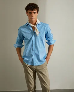 LION OF PORCHES Slim Fit^Camisa slim fit com padrão de quadrados