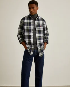 LION OF PORCHES Slim Fit^Camisa slim fit com padrão de xadrez