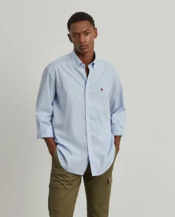 LION OF PORCHES Slim Fit^Camisa slim fit de algodão em cor lisa