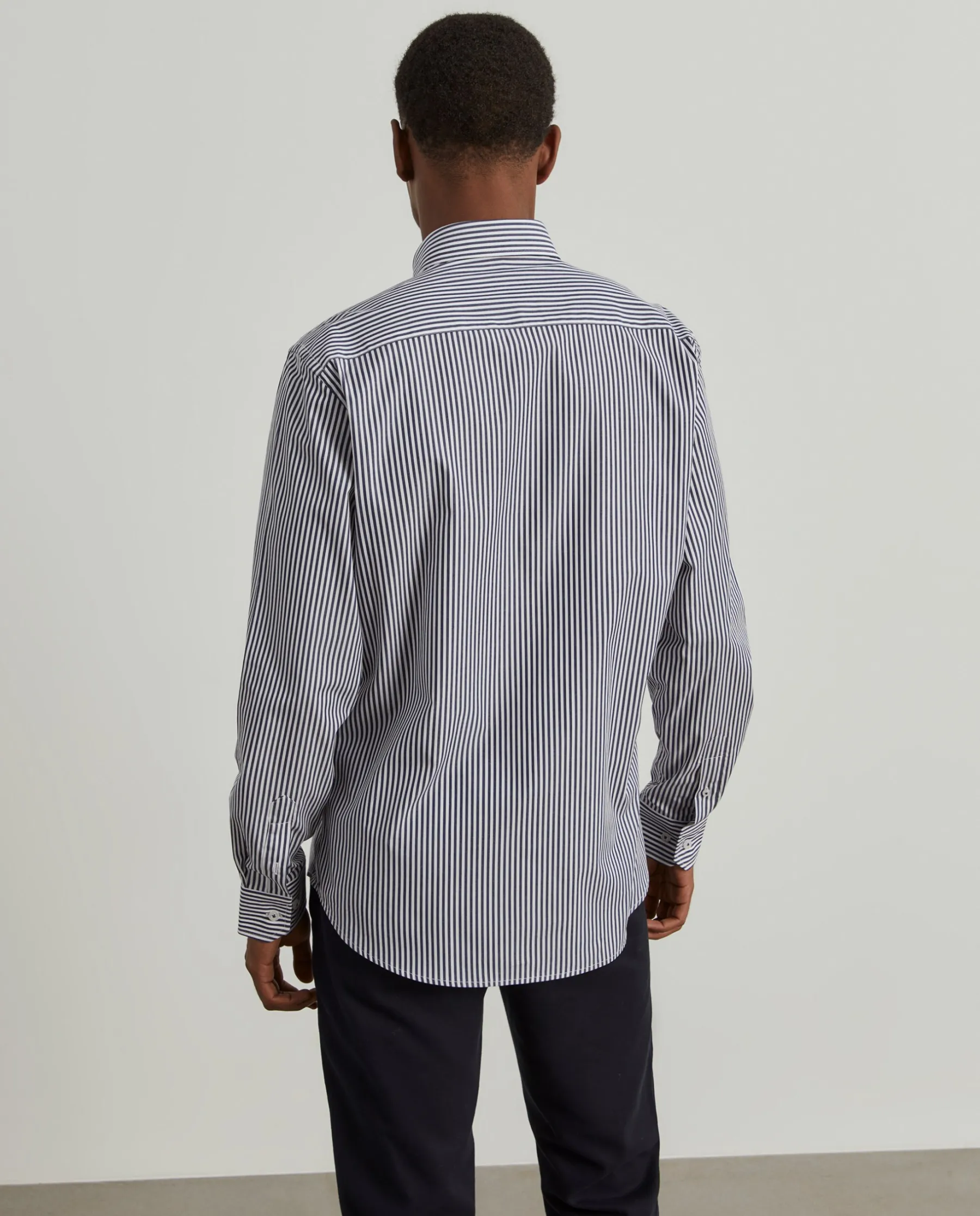 LION OF PORCHES Slim Fit^Camisa slim fit de algodão às riscas