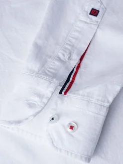 LION OF PORCHES Slim Fit^Camisa slim fit de bombazine em cor lisa