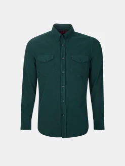 LION OF PORCHES Slim Fit^Camisa slim fit de bombazine em cor lisa