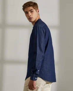 LION OF PORCHES Slim Fit^Camisa slim fit denim com carcela de polo