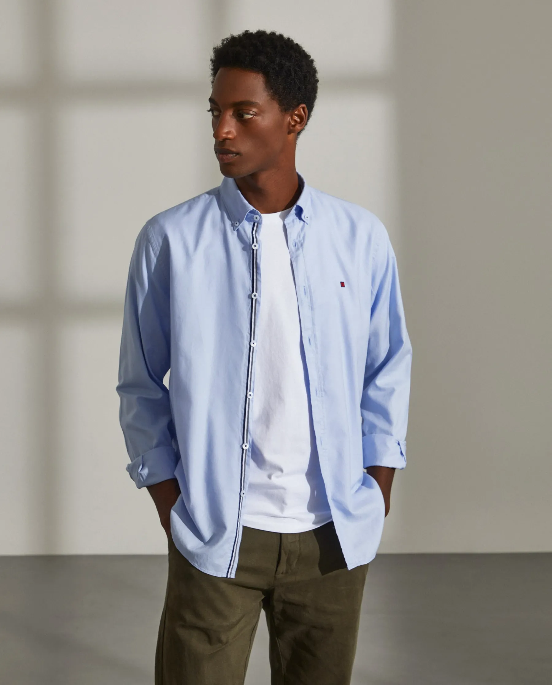LION OF PORCHES Slim Fit^Camisa slim fit em algodão