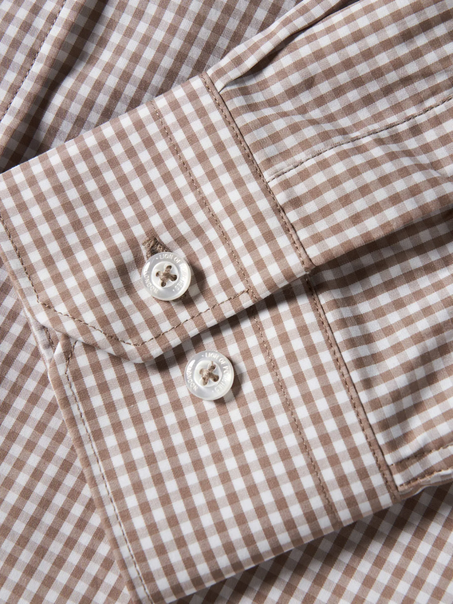 LION OF PORCHES Slim Fit^Camisa slim fit em algodão padrão quadrados