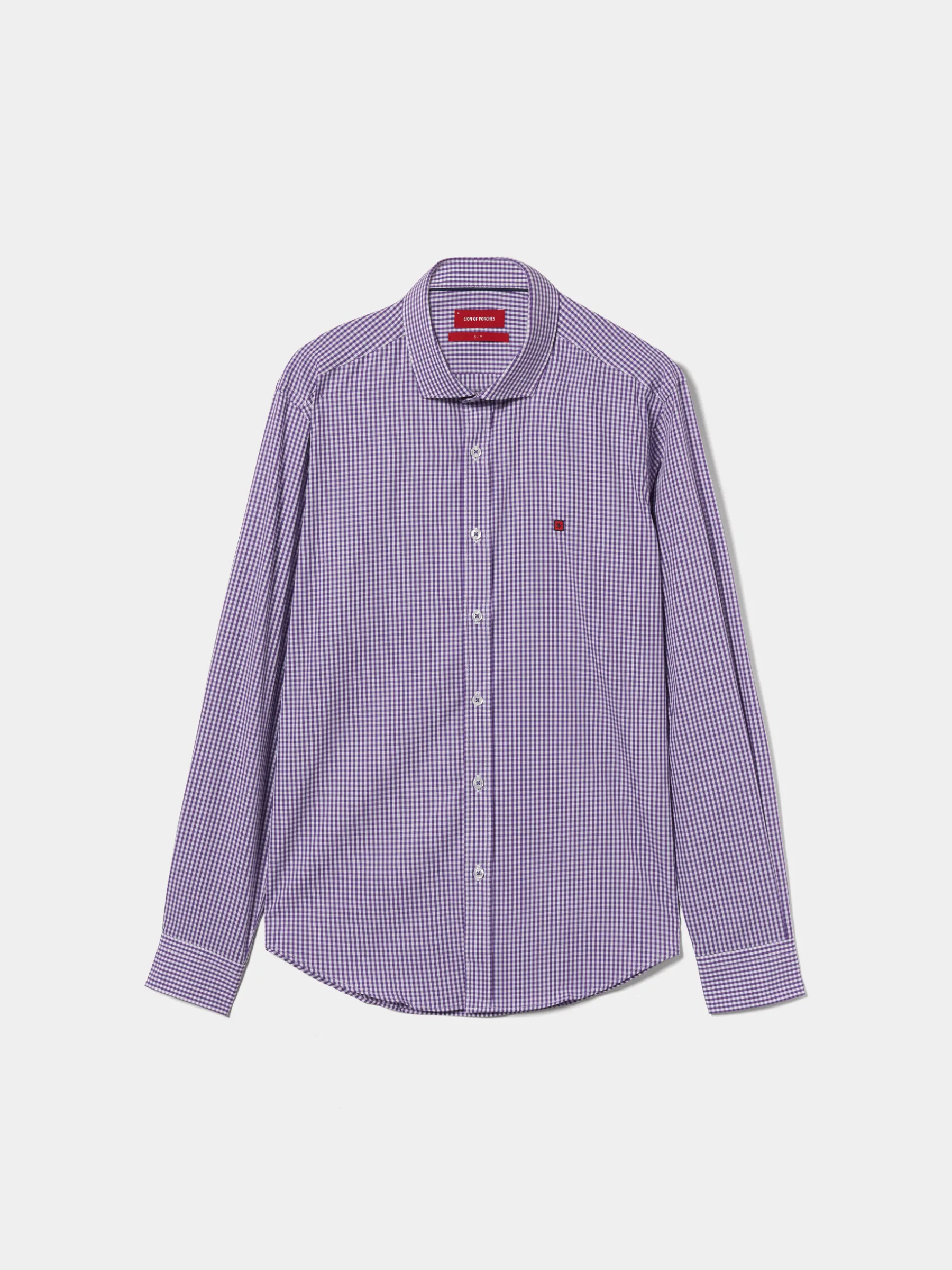 LION OF PORCHES Slim Fit^Camisa slim fit em algodão padrão quadrados