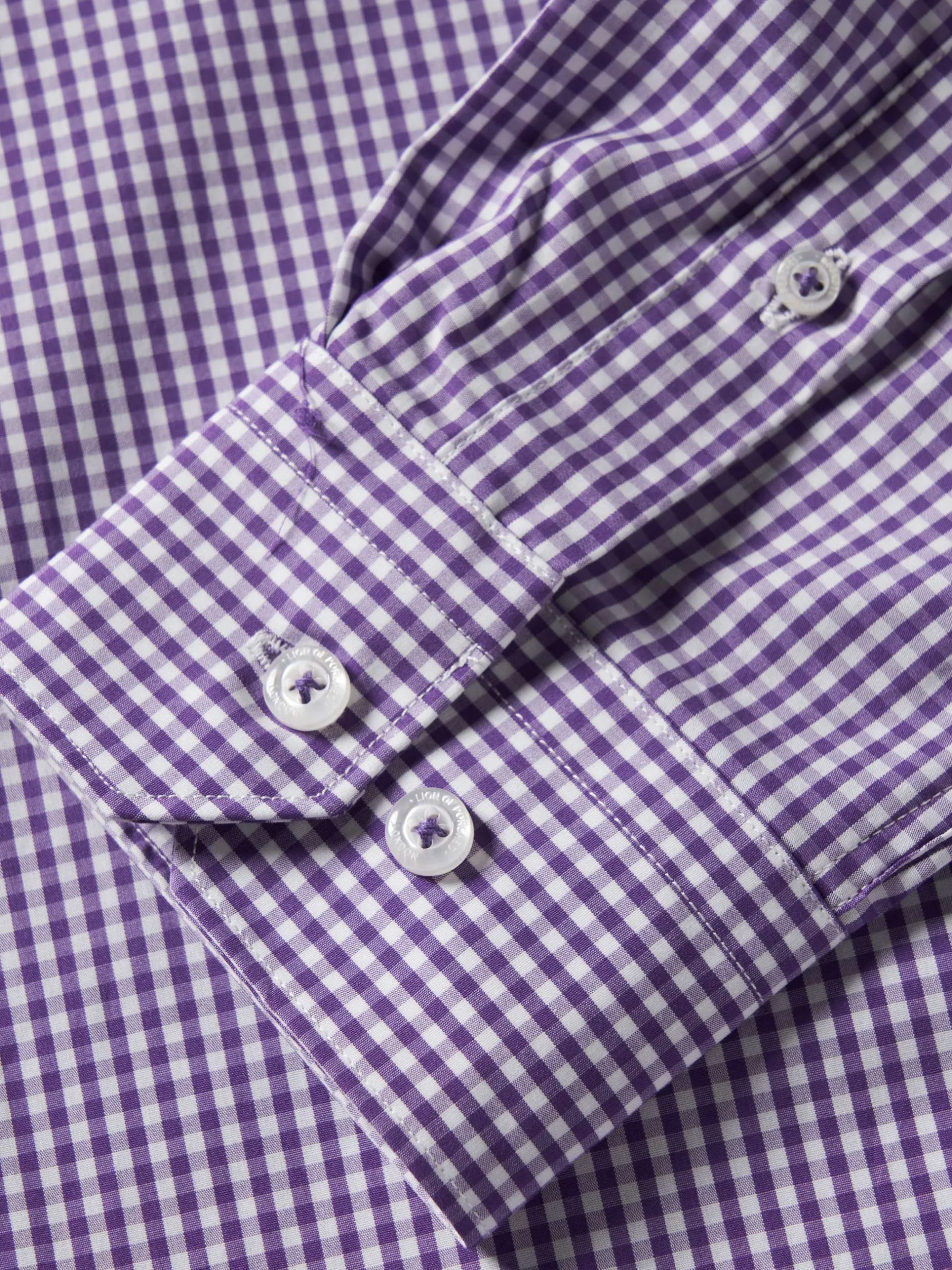 LION OF PORCHES Slim Fit^Camisa slim fit em algodão padrão quadrados