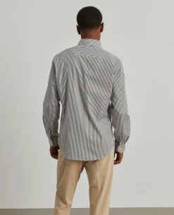 LION OF PORCHES Slim Fit^Camisa slim fit em algodão às riscas