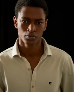 LION OF PORCHES Slim Fit^Camisa slim fit em malha piqué com carcela de polo
