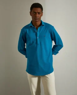 LION OF PORCHES Slim Fit^Camisa slim fit em malha piqué com carcela de polo