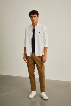 LION OF PORCHES Slim Fit^Camisa slim fit em sarja