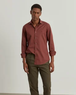 LION OF PORCHES Slim Fit^Camisa slim fit em sarjinha