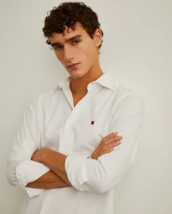 LION OF PORCHES Slim Fit^Camisa slim fit em tecido oxford