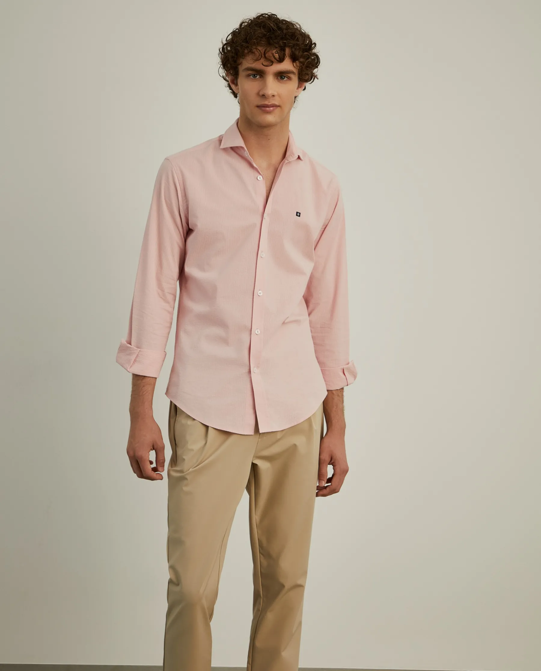 LION OF PORCHES Slim Fit^Camisa slim fit seersucker
